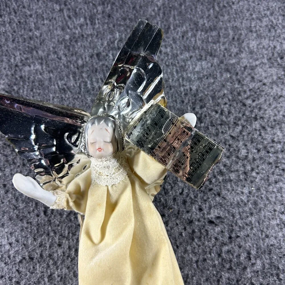 Vintage MCM Angel Christmas Tree Topper or Ornament‎ 1950s 1960s